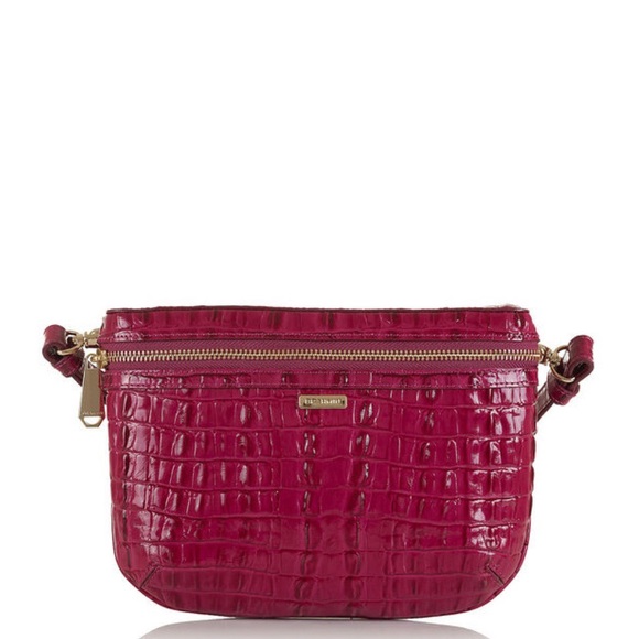 COPY - Brahmin Belt bag Fuschia La Scala Pink Croc - Picture 1 of 15